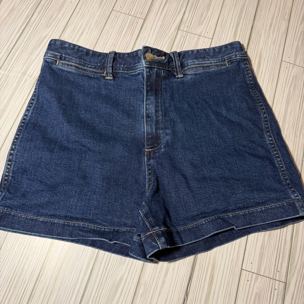 GAP Khaki Short Womens Size 6 / 28 Blue Denim Stretch